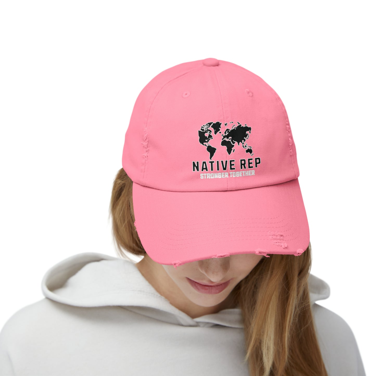Native Rep Distressed Cap