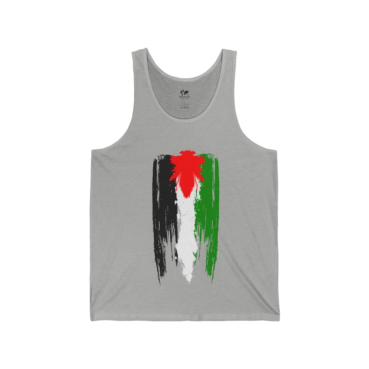 Worn Palestine Banner Gym Tank