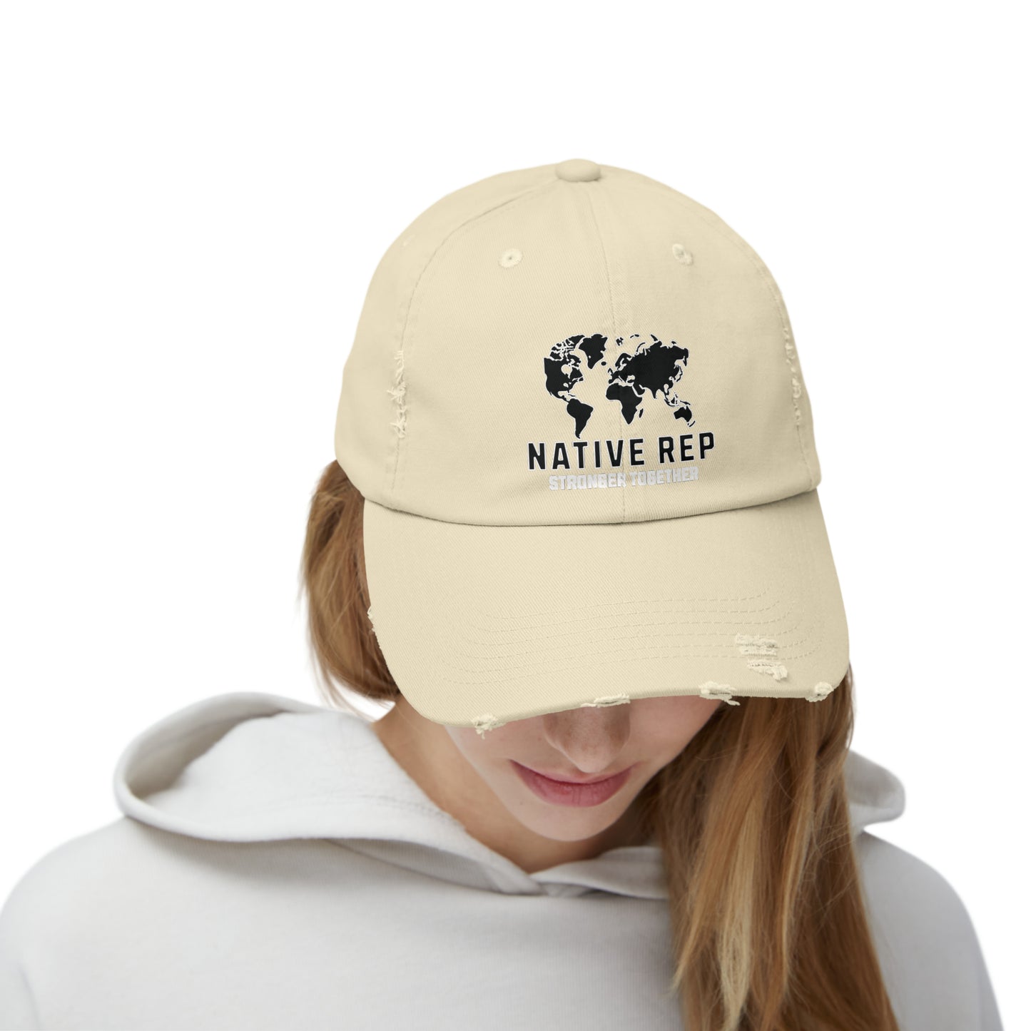 Native Rep Distressed Cap